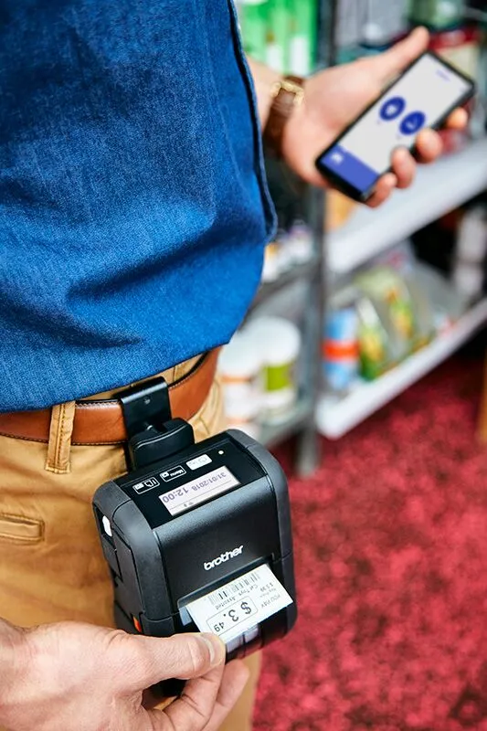 RUGGEDJET 2150 - Impresora móvil robusta de recibos y etiquetas de 2 pulgadas con tecnología inalámbrica Wi-Fi y Bluetooth - Image 4