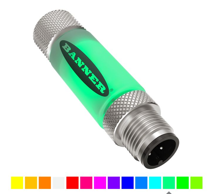 Banner - Indicador RGB multicolor de 15 mm Indicador de estado del sensor en línea de la serie S15L Pro